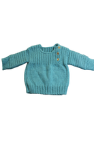 Handknit Knit Jumper, Teal, 00