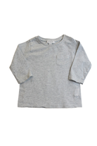 Purebaby Long-Sleeve Top, Grey, 0