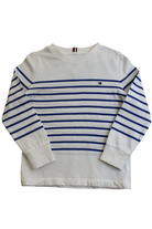 Tommy Hilfiger Long-Sleeve Top, White and Blue, 4