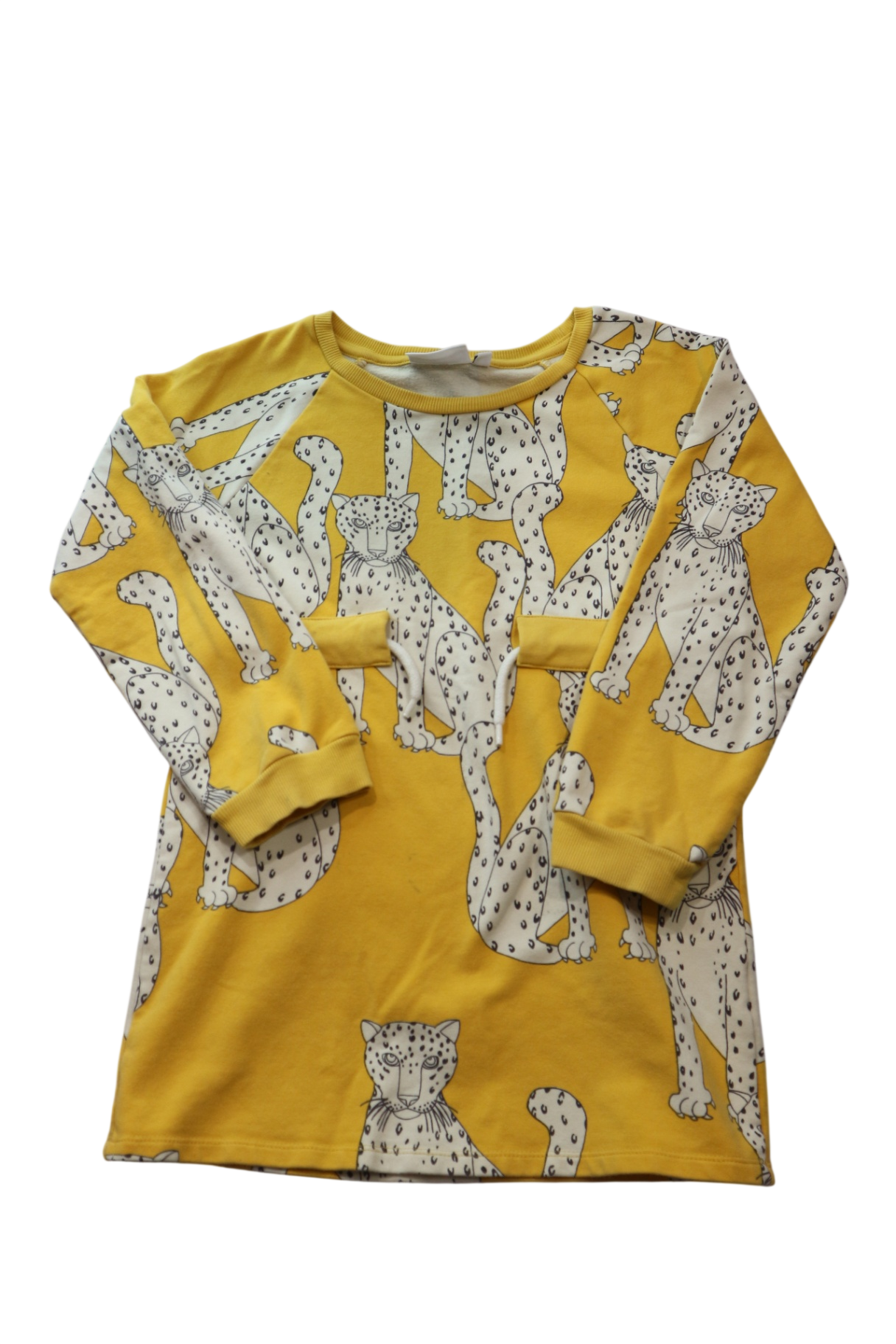 *Mini Rodini Long-Sleeve Dress, Yellow, 128-134 (8-9)
