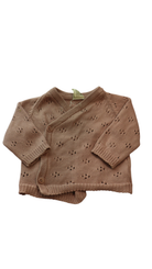 Nature Baby Cardigan, Dusty Pink, 000
