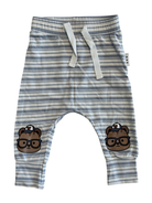 Huxbaby Pants, Blue and white stripe, 0