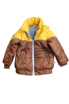Goldie + Ace Puffer Jacket, Yellow/Brown, 2