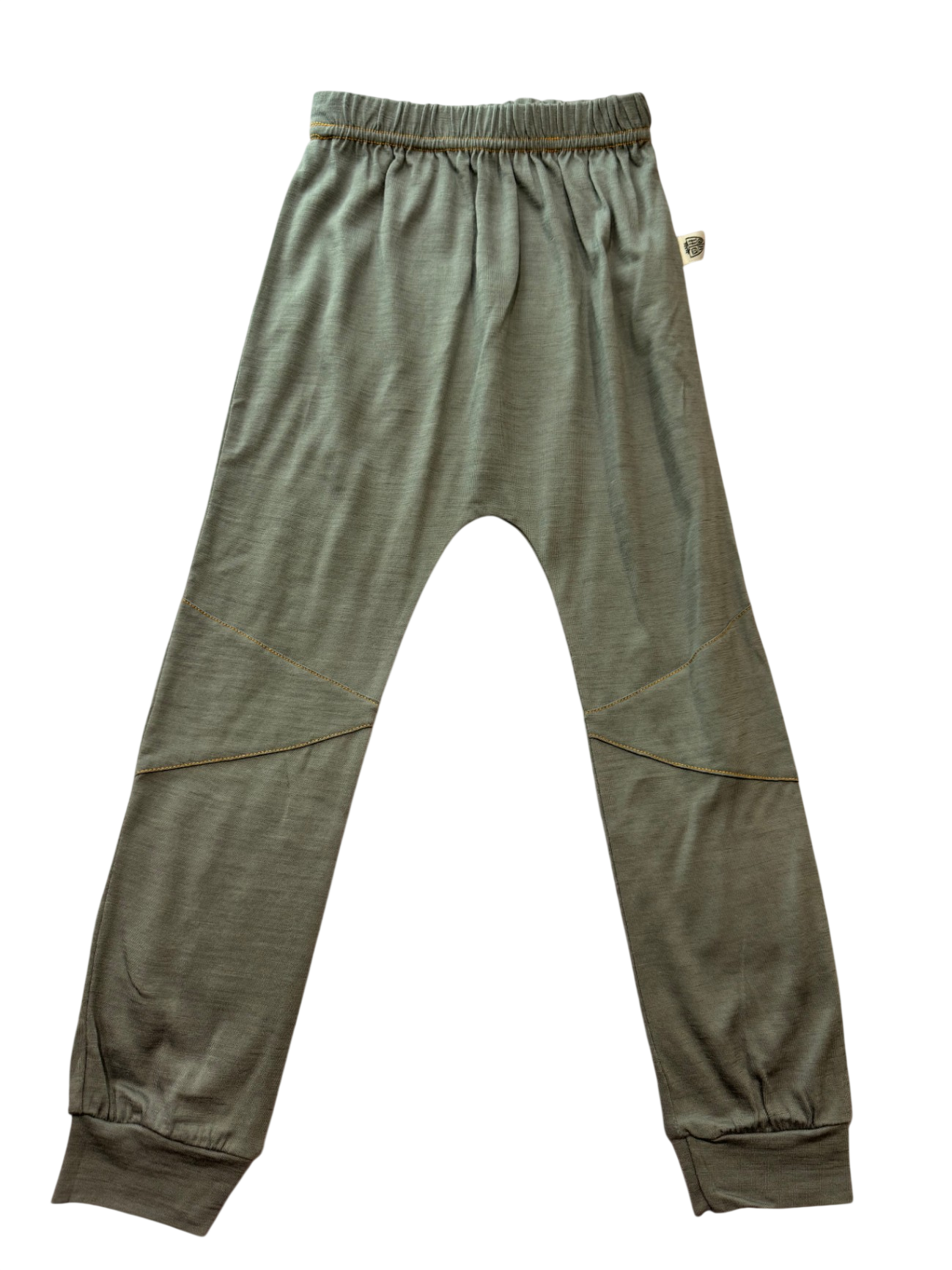 Holly and Humphrey Pants, Grey/Orange stitch, 4