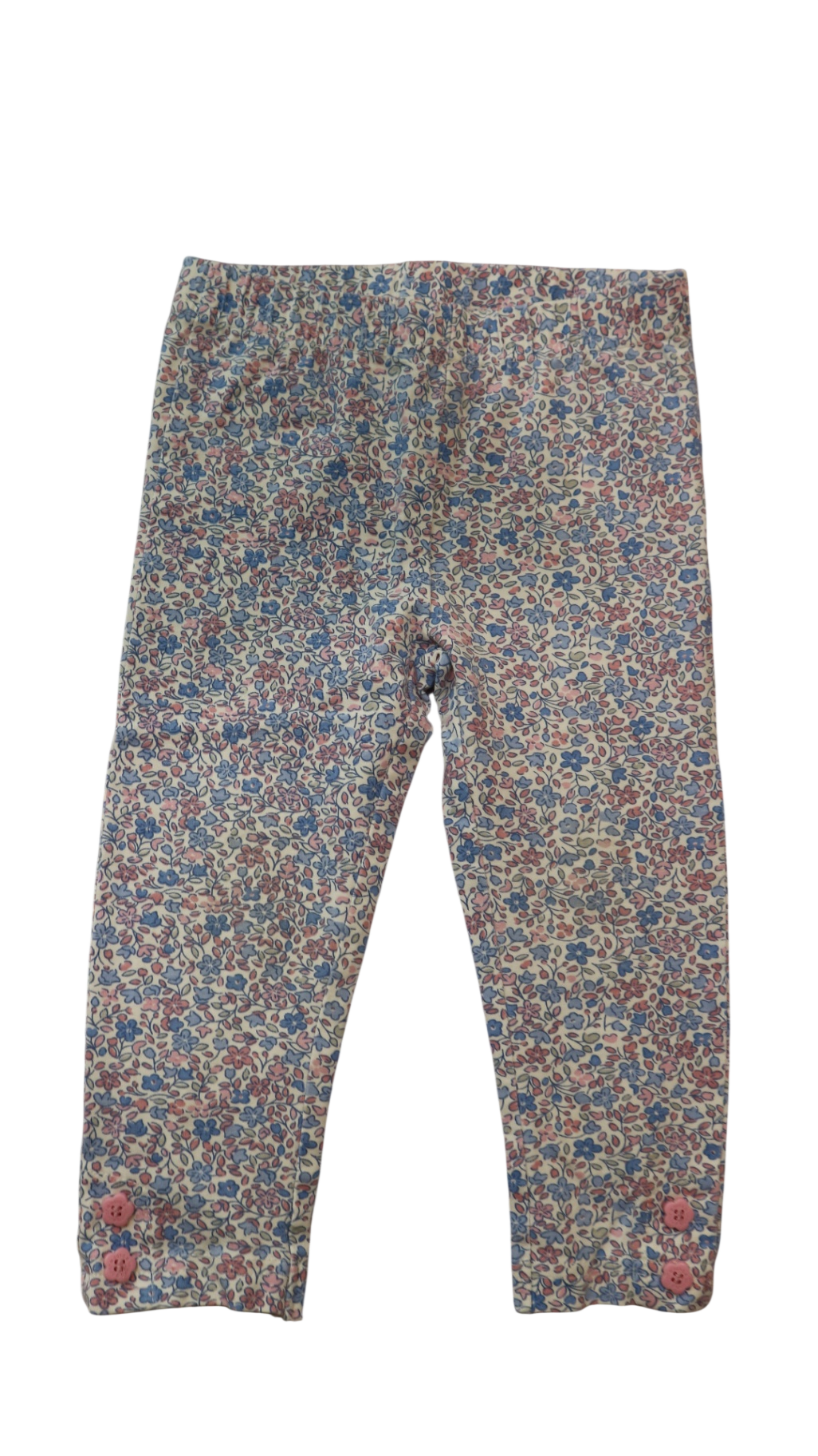 Jojo Maman Bebe Leggings, White Floral, 2