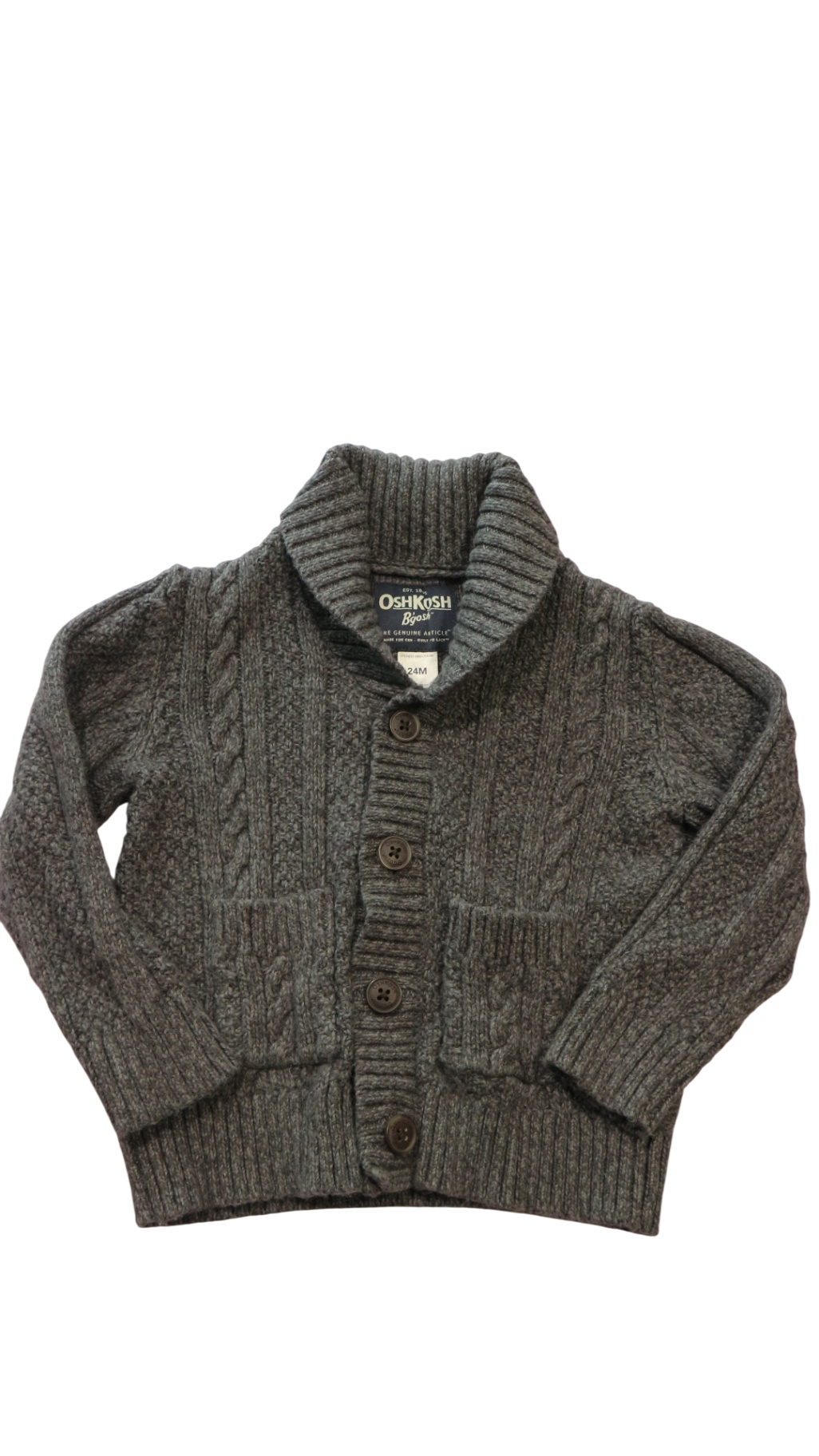 OshKosh B'gosh Cardigan, Grey, 2