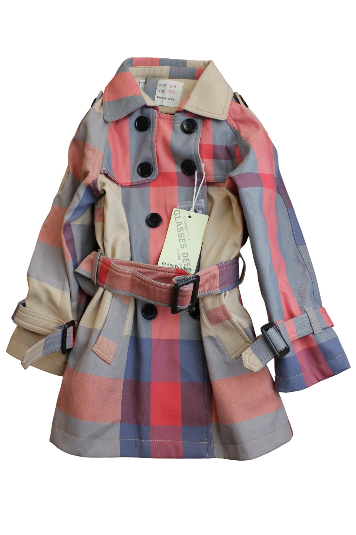 GLASSES DEER Coat, Multi, 5-6