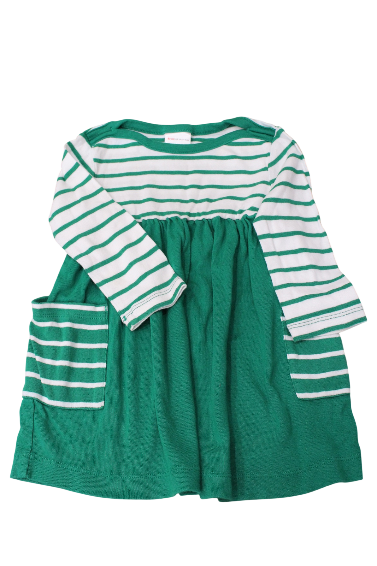 Hanna Andersson Dress, Green/White, 2
