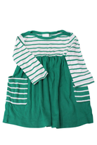 Hanna Andersson Dress, Green/White, 2