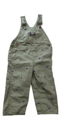 OshKosh B'gosh Overalls, Olive green/Dinos, 2