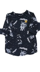 Rock Your Kid Long-Sleeve T-Shirt, Black/Astronauts, 4