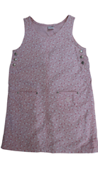 Ladybird Pinafore, Pink floral, 8