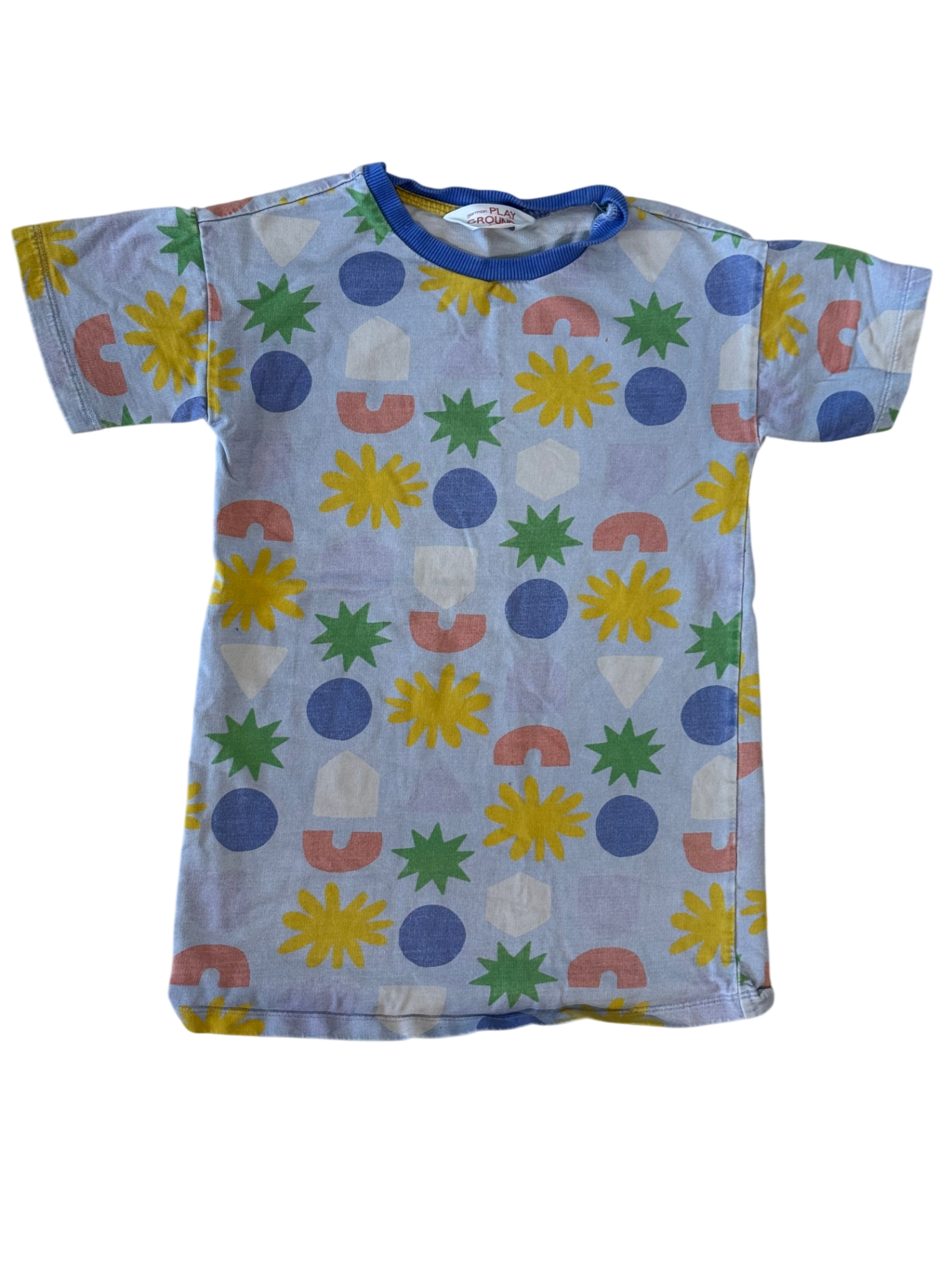 *Gorman Playground Dress, Light blue/multicolour shapes, 6