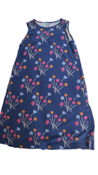 Uniqlo x Marimekko Dress, Navy blue with multicolour print, 10