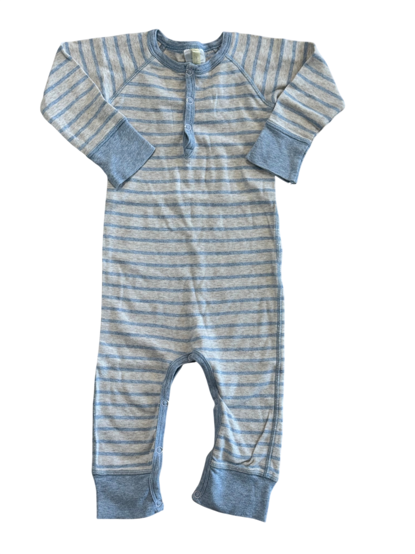 Petit Papinelle Jumpsuit, Beige/blue marle stripe, 0