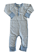 Petit Papinelle Jumpsuit, Beige/blue marle stripe, 0