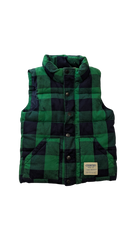 Country Road Puffer Vest, Green Navy Checkered, 7