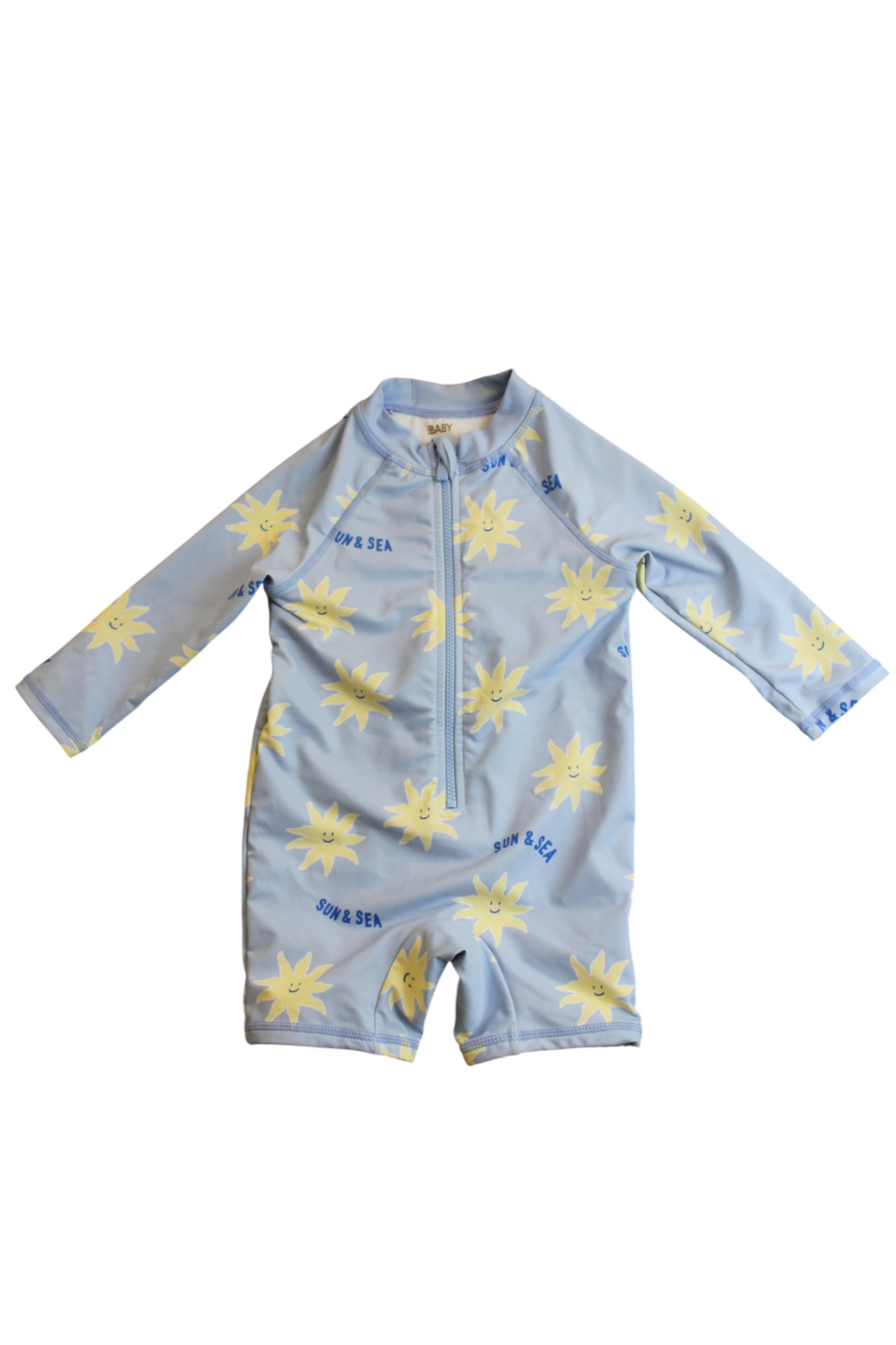 Cotton On Swimsuit, Light blue with yellow print, 0