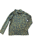 Gorman Playground Long-Sleeve T-Shirt, Green w Blue Orang Leopard Print, 4-5Y