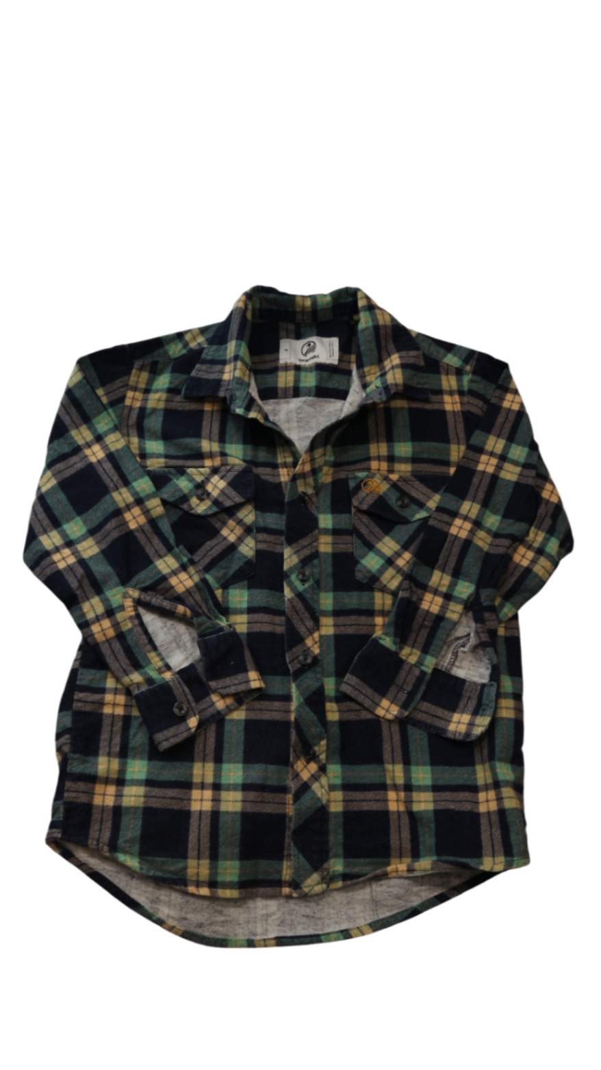 Swanndri Shirt, Navy Green Yellow Plaid, 9
