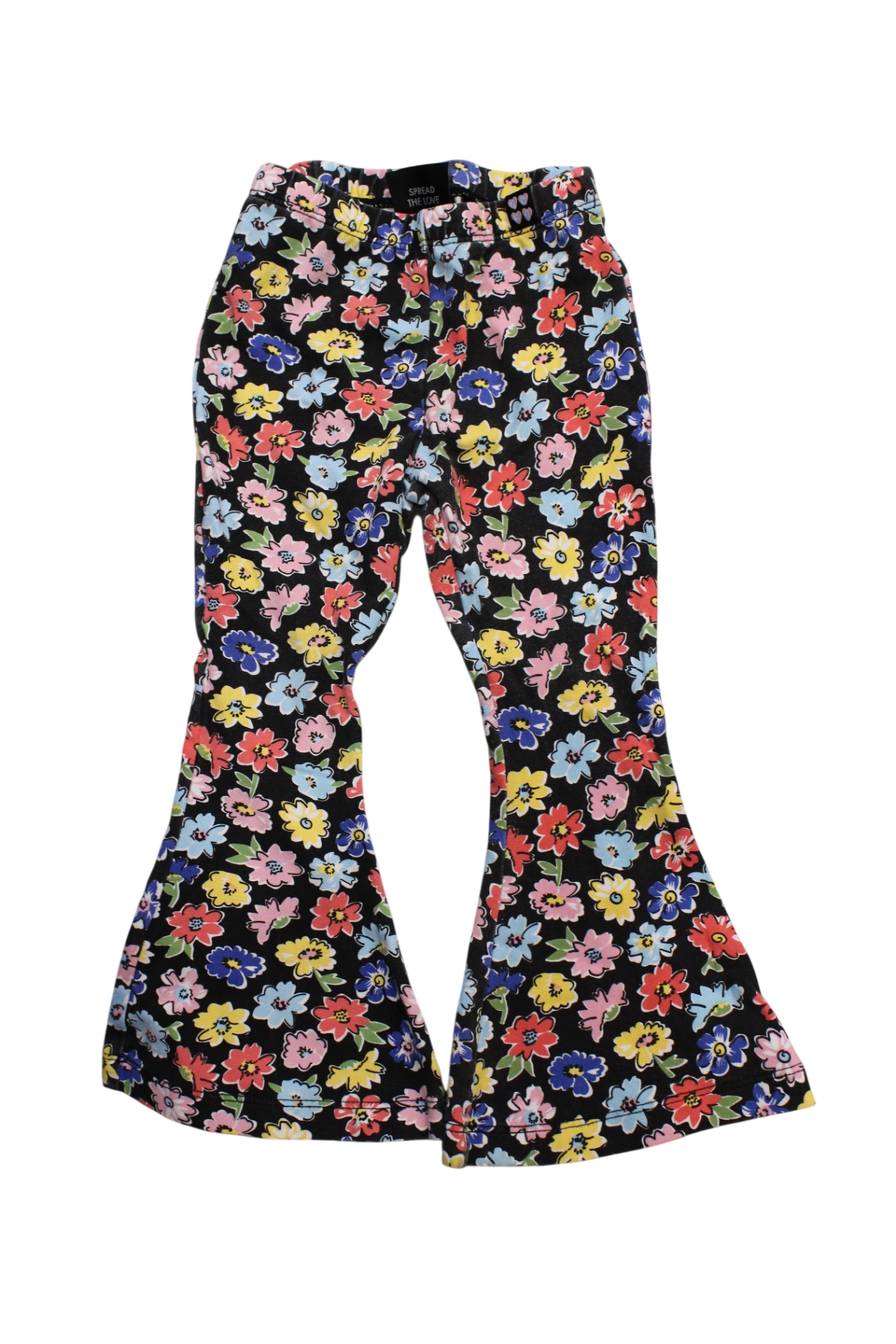 Ghanda Leggings, Black, multicoloured floral, 1-2