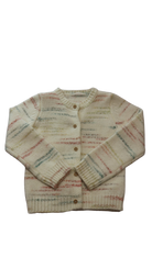 Jack & Milly Cardigan, Cream with multicolour stripes, 5