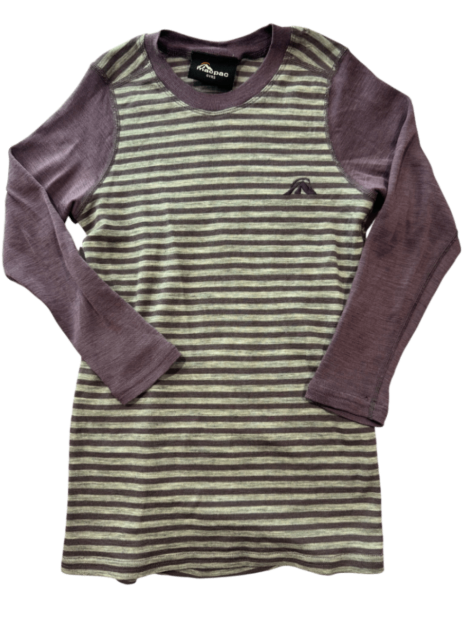 Macpac Long-Sleeve T-Shirt, Purple Grey Stripes, 6