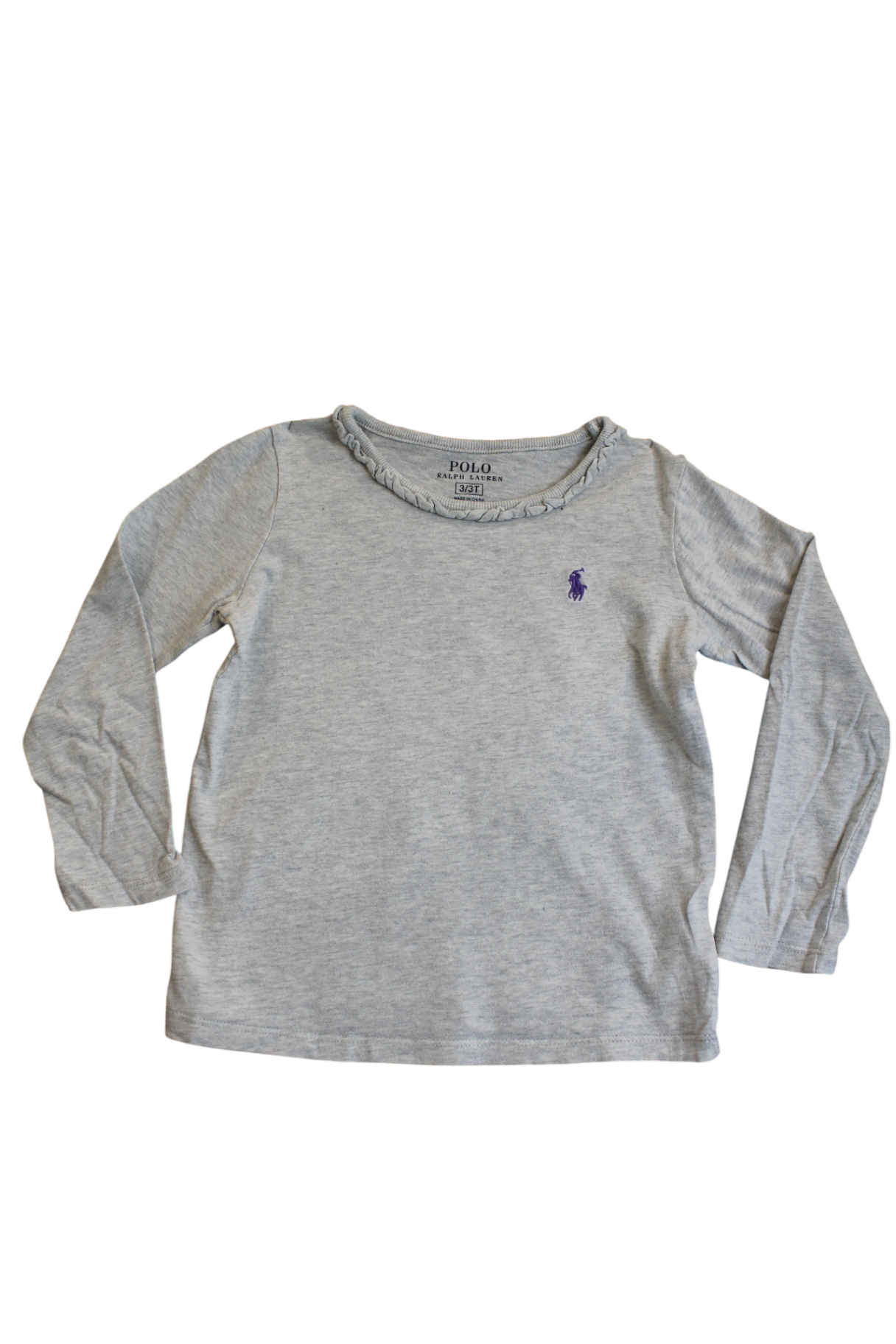 Polo Ralph Lauren Long-Sleeve T-Shirt, Grey, 3