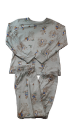 Peter Rabbit Pajama Set, Green w Rabbit Prints, 7