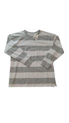 Cotton On Long-Sleeve T-Shirt, Grey White Stripes, 6