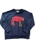 Gorman Playground Jumper, Navy w Pink Leopard, 5-6Y