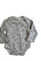 Milk & Masuki Bodysuit, Grey, aussie print, 000