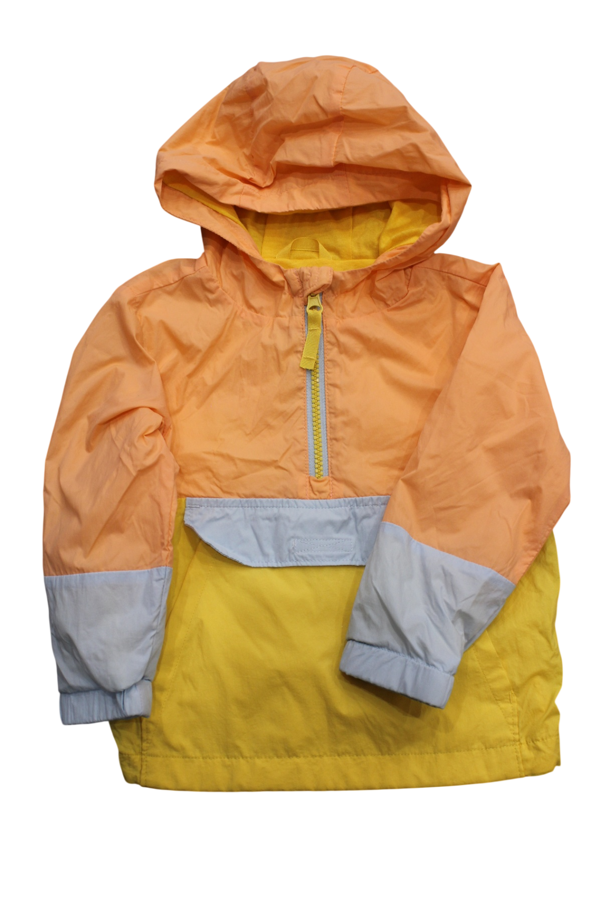 Cat & Jack Windbreaker, Orange, Yellow, Light Blue, 2