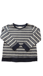 Seed Long-Sleeve T-Shirt, Navy White Stripes, 6