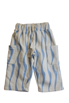 Noni Pants, Cream and blue, 0
