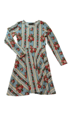 Rock Your Baby Dress, Blue White Multi Floral, 8
