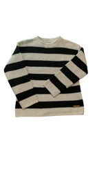 Country Road Jumper, Black Cream Stripes, 12