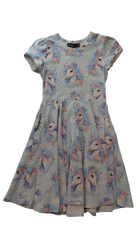 Rock Your Baby Dress, Blue Unicorns, 8