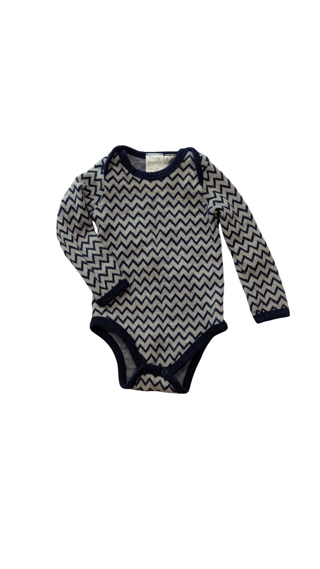 Teeny Weeny Bodysuit, Navy and White, 00