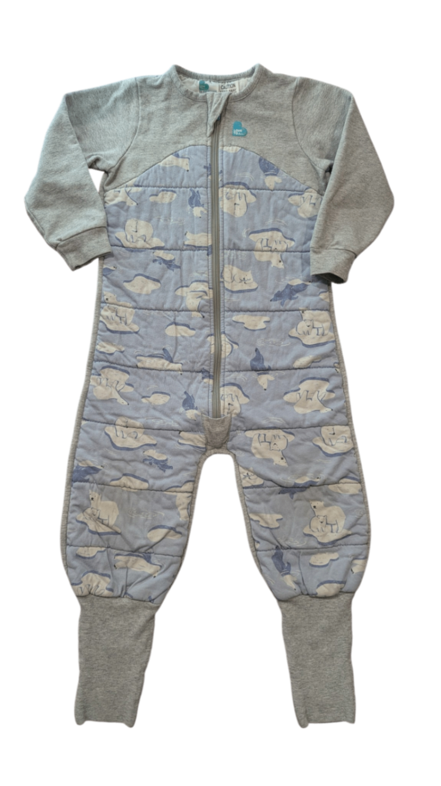 Love To Dream Sleeping Bag, Grey Light Blue Polar Bears, 3