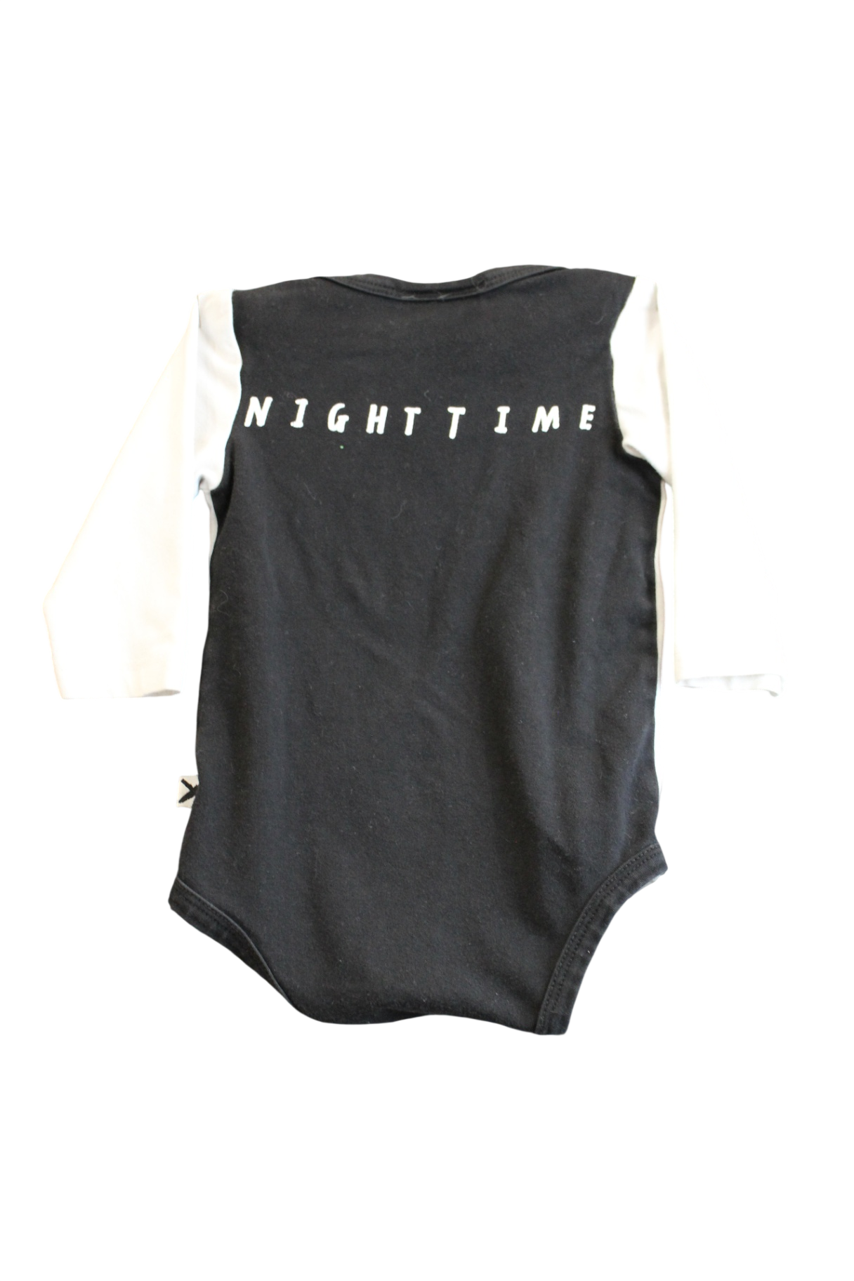 Minti Melbourne Bodysuit, White and black, 3-6/00