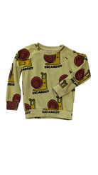 Hugo Loves Tiki Jumper, Light Yellow w Snails, 2