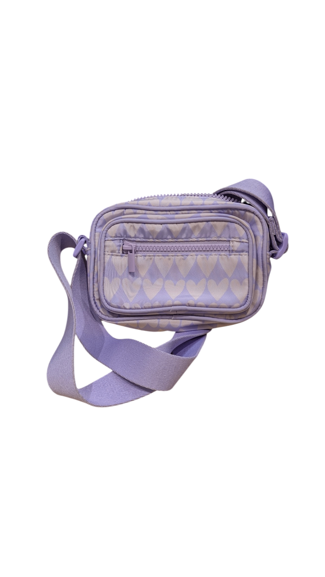 Cotton On Bag, Lavender w Hearts, Small