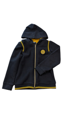 Jacadi Hoodie, Navy w Yellow Accents, 12
