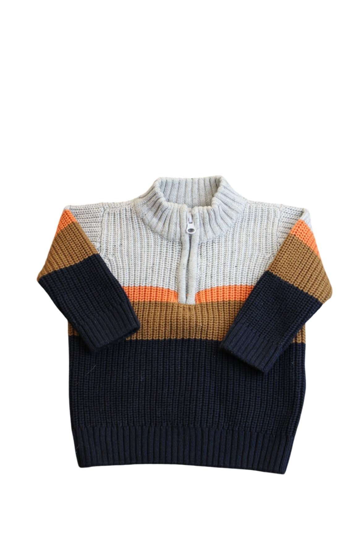Seed Jumper, Grey, navy, tan and orange, 00