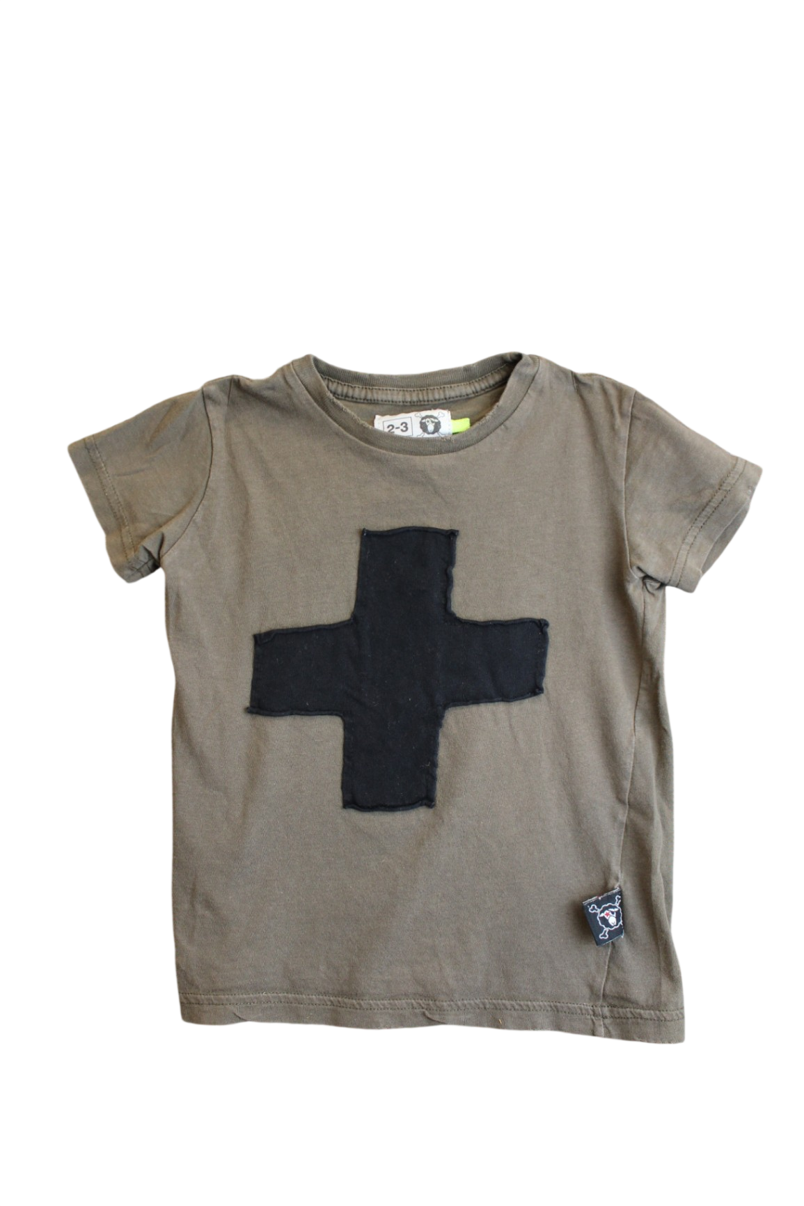 Nununu T-Shirt, Khaki and black, 2-3