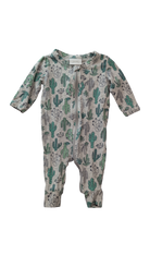 Marquise Jumpsuit, Grey w Green Cactus, 000