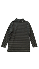 Ambb kids Long-Sleeve T-Shirt, Black White Stripes, 10