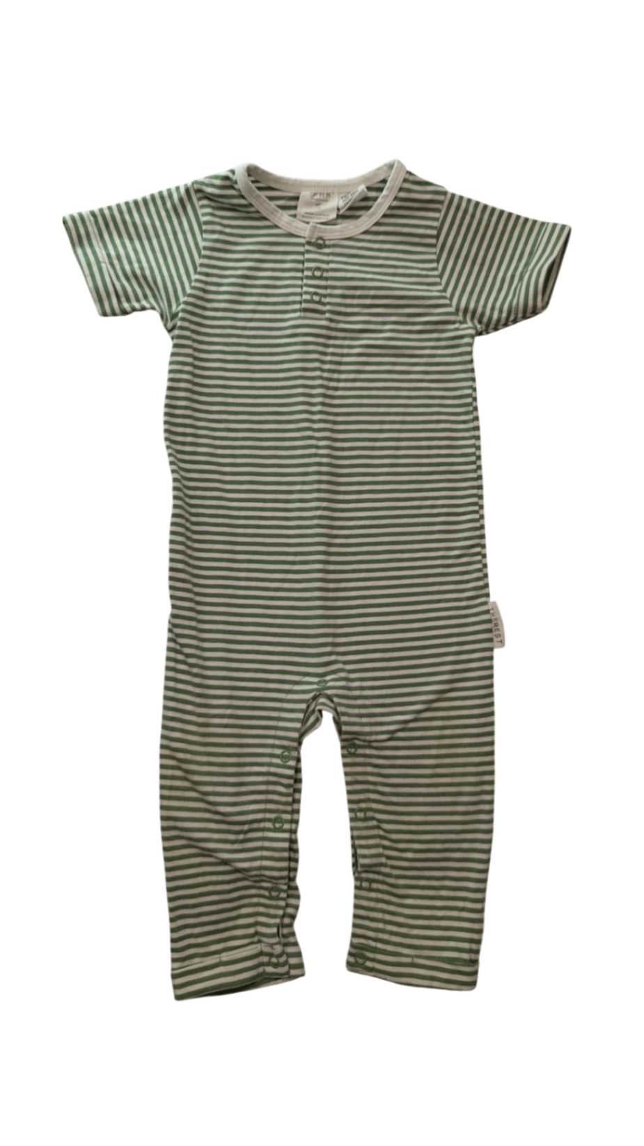The Rest Jumpsuit, Green White Stripes, 1