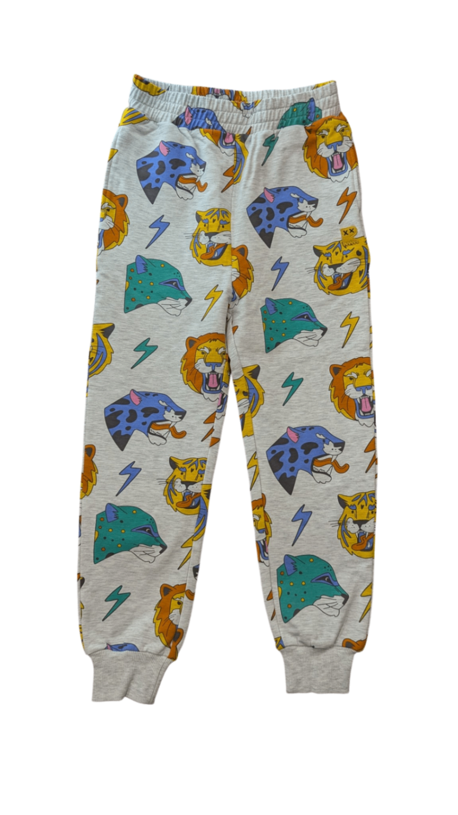 Rock Your Kid Pants, Grey Multi Tiger Lion, 10